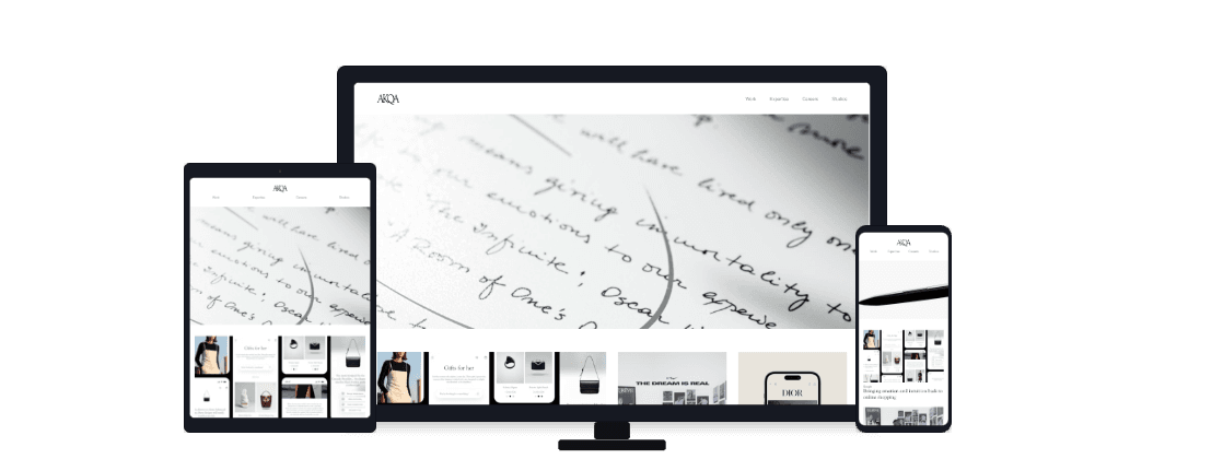 Agency Website mockup example