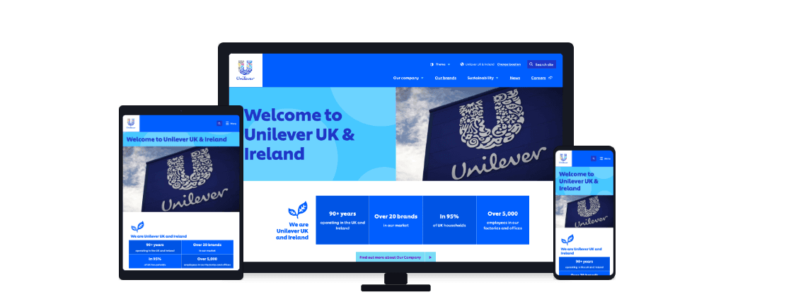 Corporate Website mockup example