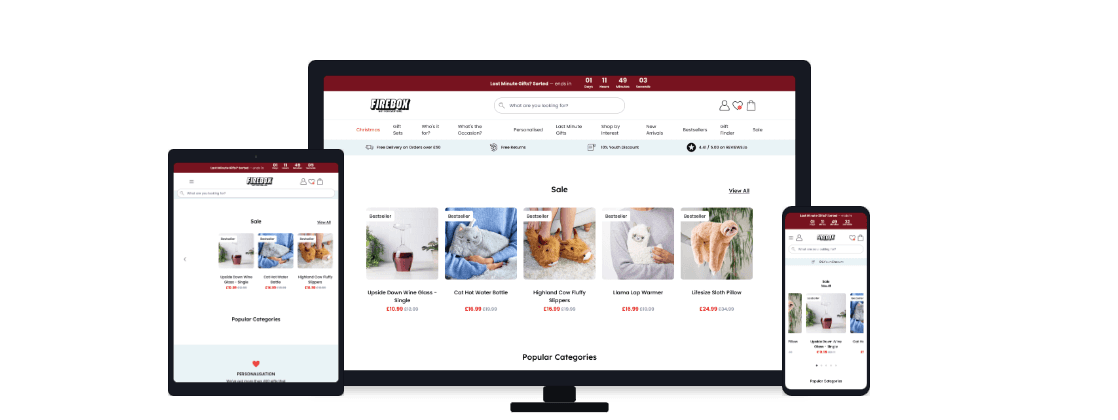 E-commerce Website mockup example