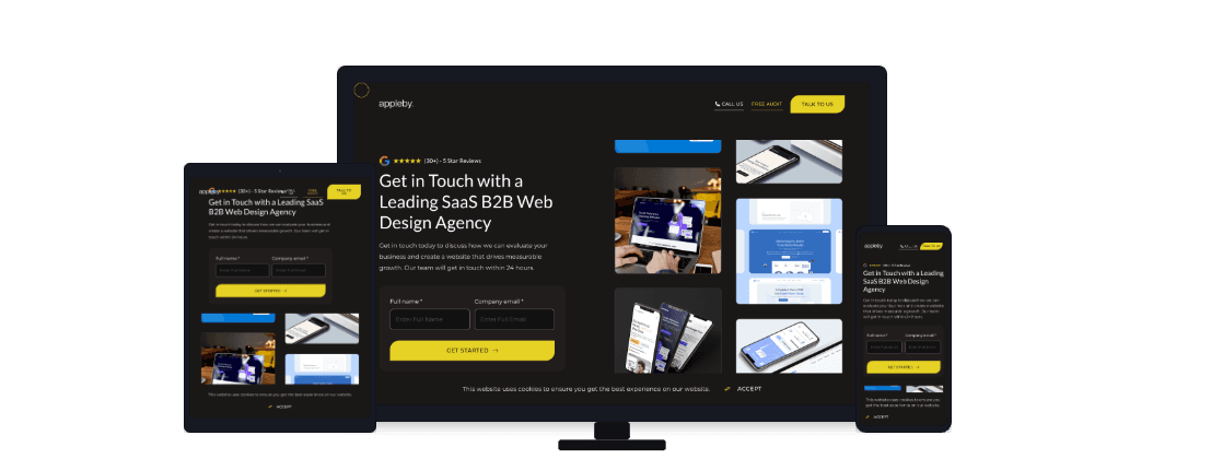 SaaS Landing Page mockup example