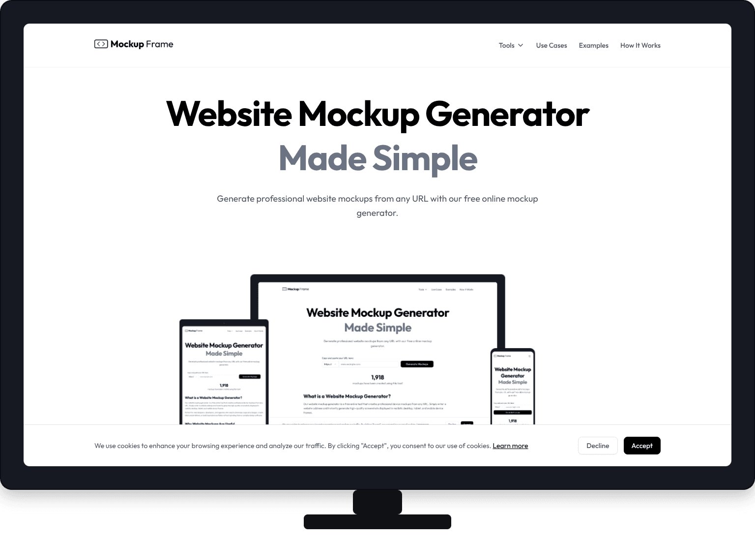 Desktop mockup preview