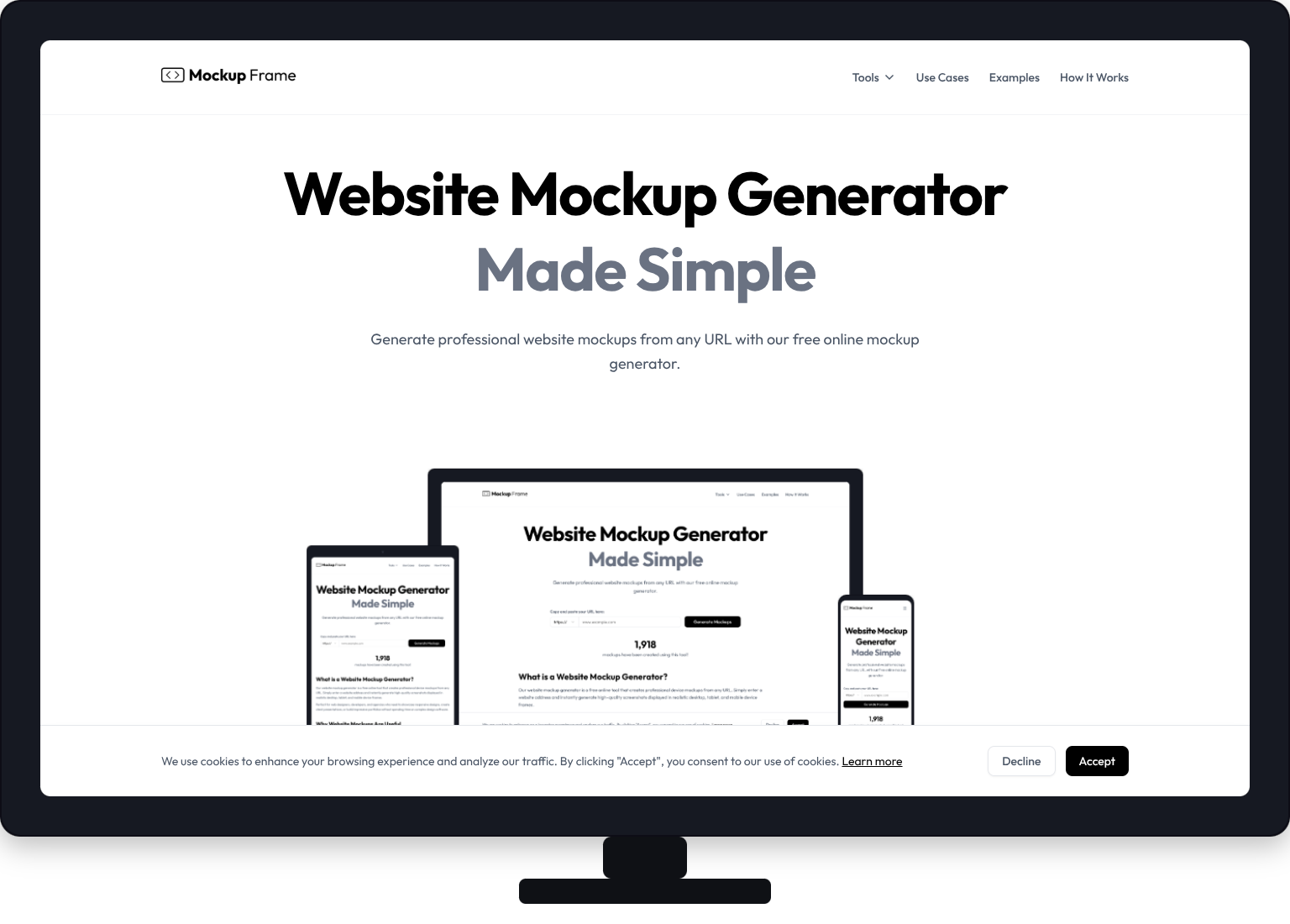 Desktop mockup preview